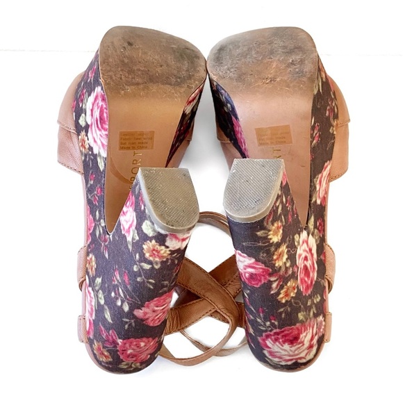 REPORT 70s Style Ray Floral Tapestry Platform Sandals - Picture 11 of 11